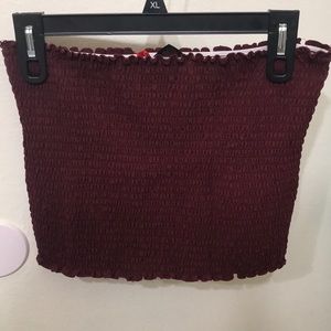 Burgundy top